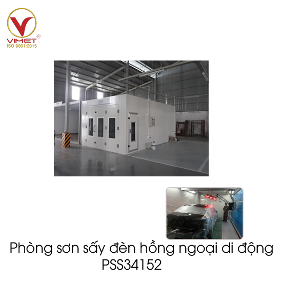 Phòng sơn sấy cao cấp đèn hồng ngoại di động VIMET PSS34152