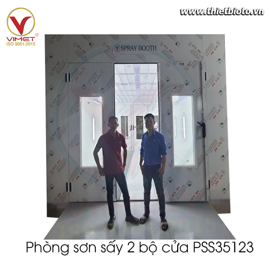Phòng sơn sấy diesel 2 bộ cửa vào và ra