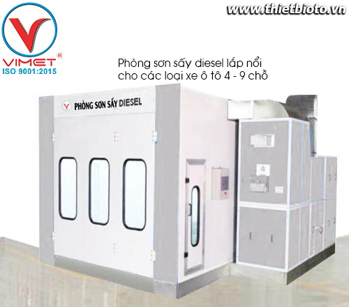 Phòng sơn sấy diesel cho xe 16 chỗ ngồi